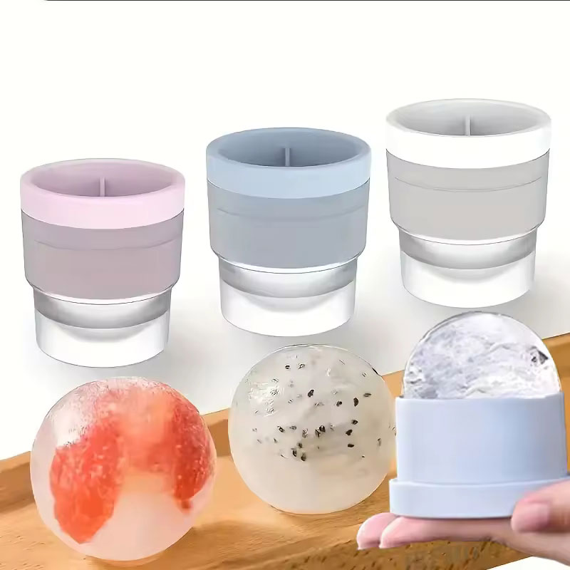 1/2pcs Silicone Round Ice Puck - Ice Mold Sphere ulasan dan harga