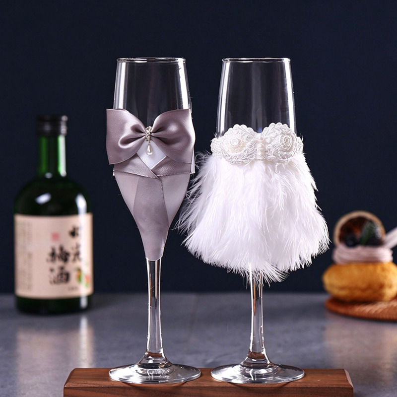 Wedding Champagne Flutes Set B - Home Bar Set ulasan dan harga