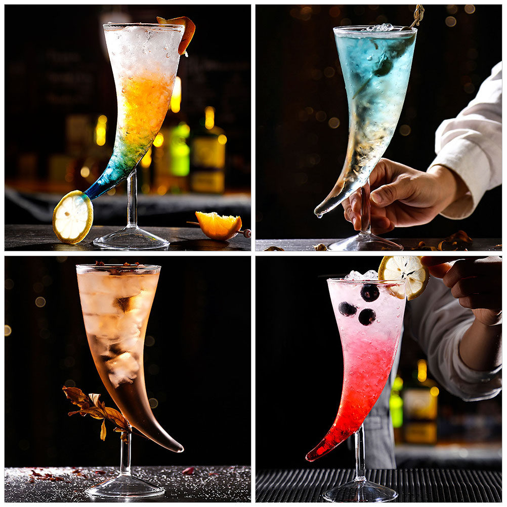 2Pcs Ox Horn Cocktail Glass Se - Home Bar Set ulasan dan harga